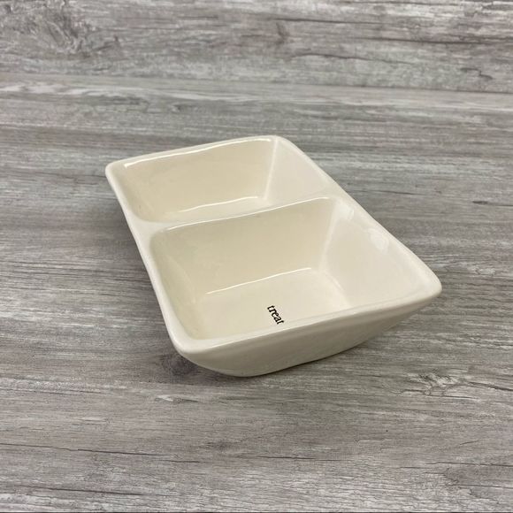 Rae Dunn Divided Snack Serving Dish Trinket Tray - Picture 2 of 5